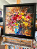 ‘The Bouquet in blue Vase’ Framed oil on canvas