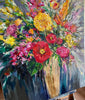 ‘Flowers In Gold Vase’