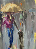 ‘Friday Shoppers’ Oil Painting