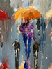 ‘City in Rain’ Oil Painting
