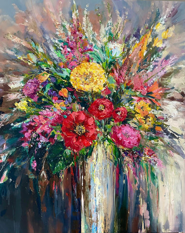 ‘Autumn Glow II’ Hand Embellished Limited Edition Print on Canvas