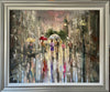 'The City Rains' Original Oil Painting Framed