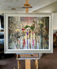 'The City Rains' Original Oil Painting Framed
