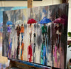 'Winter City II ' Mixed Media Painting