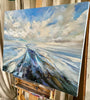 ‘Blue Haze’ Hand Embellished Canvas Print - Limited Edition