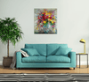 'Summer,Embraced Flowers' Hand Embellished Canvas Print - Limited Edition
