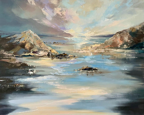‘Lakes Of Dreams’ Hand Embellished Canvas Print - Limited Edition