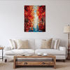 'Our Paradise' Original Oil Painting on Canvas - Eva Czarniecka Umbrella Oil paintings Rain London Streets Pallets Knife Limited Edition Prints Impressionism Art Contemporary