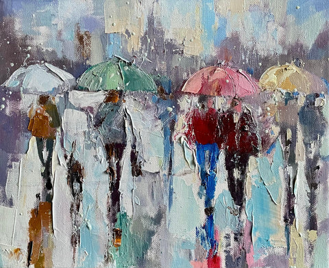 ‘City in Snow’ Oil Painting