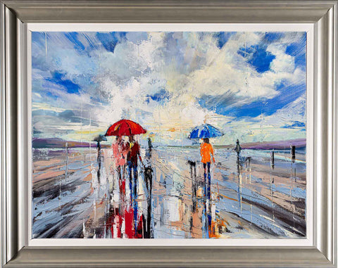 'Afternoon Beach Walk ' Framed Wall Art Print