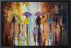 'Autumn in Westminster', 2015 Limited Edition Print - Eva Czarniecka Umbrella Oil paintings Rain London Streets Pallets Knife Limited Edition Prints Impressionism Art Contemporary