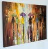 'Autumn in Westminster', 2015 Limited Edition Print - Eva Czarniecka Umbrella Oil paintings Rain London Streets Pallets Knife Limited Edition Prints Impressionism Art Contemporary