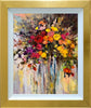 'Autumn Bunch', 2015 Limited Edition Prints - Eva Czarniecka Umbrella Oil paintings Rain London Streets Pallets Knife Limited Edition Prints Impressionism Art Contemporary