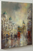 'London Winter', 2015 Contemporary Limited Edition Print - Eva Czarniecka Umbrella Oil paintings Rain London Streets Pallets Knife Limited Edition Prints Impressionism Art Contemporary