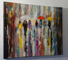 'Walk in the City', 2016 oil on canvas - Eva Czarniecka Umbrella Oil paintings Rain London Streets Pallets Knife Limited Edition Prints Impressionism Art Contemporary