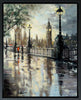 'Big Ben', 2016 Limited Edition Print Ready To Hang - Eva Czarniecka Umbrella Oil paintings Rain London Streets Pallets Knife Limited Edition Prints Impressionism Art Contemporary