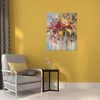 'Flowers in Bloom'  2016 Oil Picture Ready to Hang Large - Eva Czarniecka Umbrella Oil paintings Rain London Streets Pallets Knife Limited Edition Prints Impressionism Art Contemporary