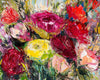 'Roses in the Window' 2016 Oil on Canvas Ready to Hang - Eva Czarniecka Umbrella Oil paintings Rain London Streets Pallets Knife Limited Edition Prints Impressionism Art Contemporary