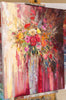 'Summer Flowers in Vase' 2016 Oil Picture Ready to Hang Large - Eva Czarniecka Umbrella Oil paintings Rain London Streets Pallets Knife Limited Edition Prints Impressionism Art Contemporary