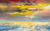 'The New Horizons' 2016 Original Oil Picture,Ready To Hang - Eva Czarniecka Umbrella Oil paintings Rain London Streets Pallets Knife Limited Edition Prints Impressionism Art Contemporary