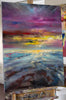 'The New Horizons' 2016 Original Oil Picture,Ready To Hang - Eva Czarniecka Umbrella Oil paintings Rain London Streets Pallets Knife Limited Edition Prints Impressionism Art Contemporary