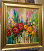 'Spring Garden' Original Oil on Canvas, Ready to Hang Ideal Gift or Home Decor - Eva Czarniecka Umbrella Oil paintings Rain London Streets Pallets Knife Limited Edition Prints Impressionism Art Contemporary