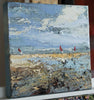 'Sailing' Modern Oil Painting, Canvas Ready to Hang, Ideal Gift or Home Decor - Eva Czarniecka Umbrella Oil paintings Rain London Streets Pallets Knife Limited Edition Prints Impressionism Art Contemporary