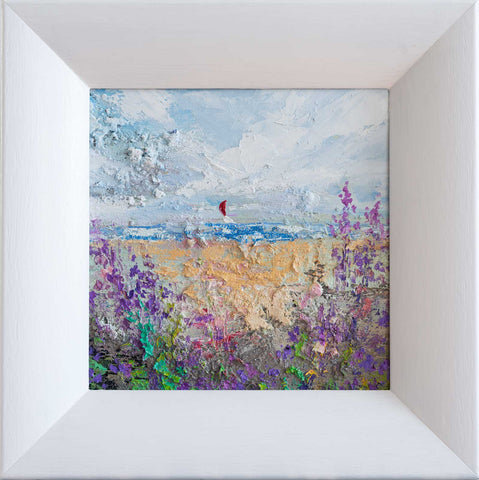 'Spring Celebration' (2017) Oil on Canvas, Framed,Ready to Hang - Eva Czarniecka Umbrella Oil paintings Rain London Streets Pallets Knife Limited Edition Prints Impressionism Art Contemporary