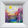 'Sunrise by the Lake II' (2017) Oil on Canvas, Framed,Ready to Hang - Eva Czarniecka Umbrella Oil paintings Rain London Streets Pallets Knife Limited Edition Prints Impressionism Art Contemporary