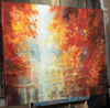 'The Secret Place' (2017) Oil on canvas Ready to Hang - Eva Czarniecka Umbrella Oil paintings Rain London Streets Pallets Knife Limited Edition Prints Impressionism Art Contemporary