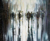 'Winter Escape' Modern Oil Painting, Canvas Ready to Hang, Ideal Gift or Home Decor - Eva Czarniecka Umbrella Oil paintings Rain London Streets Pallets Knife Limited Edition Prints Impressionism Art Contemporary