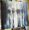 'Winter Escape' Modern Oil Painting, Canvas Ready to Hang, Ideal Gift or Home Decor - Eva Czarniecka Umbrella Oil paintings Rain London Streets Pallets Knife Limited Edition Prints Impressionism Art Contemporary