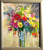 'Summer' (2017) Oil Painting on Canvas Ready to Hang, Framed - Eva Czarniecka Umbrella Oil paintings Rain London Streets Pallets Knife Limited Edition Prints Impressionism Art Contemporary