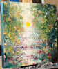 'Haze' 2017 Oil Painting on Canvas, Ready to Hang - Eva Czarniecka Umbrella Oil paintings Rain London Streets Pallets Knife Limited Edition Prints Impressionism Art Contemporary