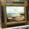 'Surfing' (2017) Oil Painting Framed Ready To Hang - Eva Czarniecka Umbrella Oil paintings Rain London Streets Pallets Knife Limited Edition Prints Impressionism Art Contemporary