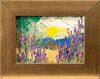 'Lavender Sun' to hang Oil on Canvas Board - Eva Czarniecka Umbrella Oil paintings Rain London Streets Pallets Knife Limited Edition Prints Impressionism Art Contemporary