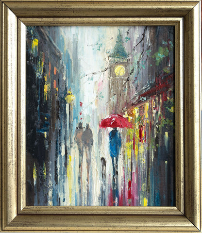 'A Night in London'  (2017) Oil Painting on Canvas Framed