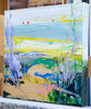 'Wild Beach' Oil Painting on Canvas, Ready to Hang - Eva Czarniecka Umbrella Oil paintings Rain London Streets Pallets Knife Limited Edition Prints Impressionism Art Contemporary