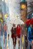 'Ordinary Day' Oil Painting on Canvas, Ready to Hang - Eva Czarniecka Umbrella Oil paintings Rain London Streets Pallets Knife Limited Edition Prints Impressionism Art Contemporary