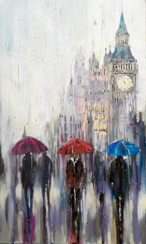 'A Day in London' Oil Painting Ready To Hang