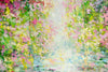 'Spring In The Air' Oil Painting Ready To Hang. - Eva Czarniecka Umbrella Oil paintings Rain London Streets Pallets Knife Limited Edition Prints Impressionism Art Contemporary