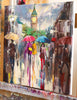 'After the Storm' Oil Painting - Eva Czarniecka Umbrella Oil paintings Rain London Streets Pallets Knife Limited Edition Prints Impressionism Art Contemporary