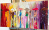 'After the Summer Storm' Oil Painting Ready to Hang - Eva Czarniecka Umbrella Oil paintings Rain London Streets Pallets Knife Limited Edition Prints Impressionism Art Contemporary
