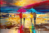 'Everywhere' Oil Painting - Eva Czarniecka Umbrella Oil paintings Rain London Streets Pallets Knife Limited Edition Prints Impressionism Art Contemporary