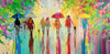 'Sunny Day in Hyde Park II' Oil Painting on Canvas Ready to Hang - Eva Czarniecka Umbrella Oil paintings Rain London Streets Pallets Knife Limited Edition Prints Impressionism Art Contemporary