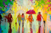 'Sunny Day in Hyde Park II' Oil Painting on Canvas Ready to Hang - Eva Czarniecka Umbrella Oil paintings Rain London Streets Pallets Knife Limited Edition Prints Impressionism Art Contemporary