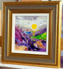 'Lavender Valley' Painting on Canvas Ready to Hang - Eva Czarniecka Umbrella Oil paintings Rain London Streets Pallets Knife Limited Edition Prints Impressionism Art Contemporary