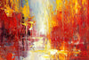 'Chasing The Dream" Oil Painting on Canvas Ready to Hang - Eva Czarniecka Umbrella Oil paintings Rain London Streets Pallets Knife Limited Edition Prints Impressionism Art Contemporary