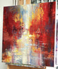 'Chasing The Dream" Oil Painting on Canvas Ready to Hang - Eva Czarniecka Umbrella Oil paintings Rain London Streets Pallets Knife Limited Edition Prints Impressionism Art Contemporary