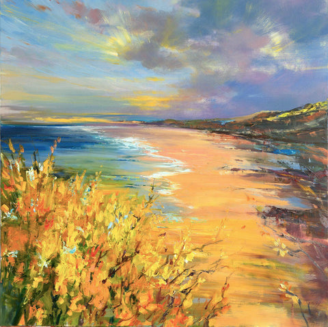 'Day Out At Rhossili Bay' Oil Painting